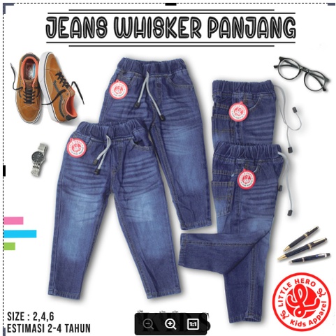 Celana Jeans Wishker Panjang By LITTLE HERO