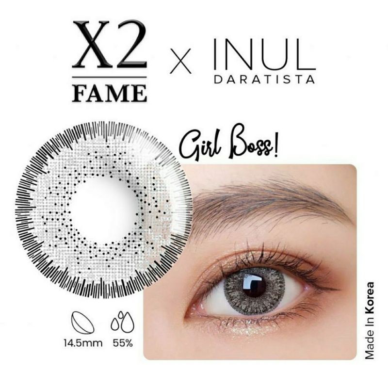 Softlens X2 FAME INUL DARATISTA 14.5 MM / Softlen Soflen Warna Normal