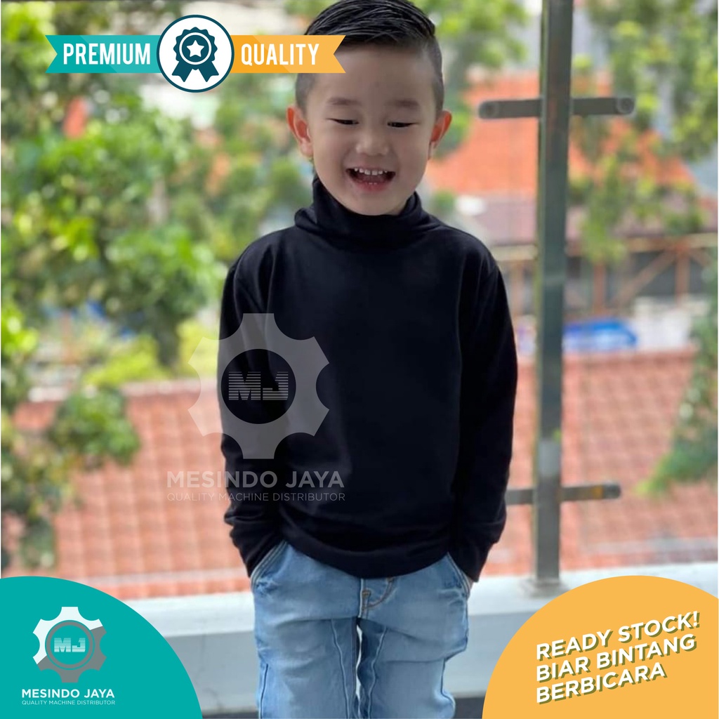 KAOS BAJU TURTLENECK KIDS ANAK TANGAN / LENGAN PANJANG UNISEX Kaos Anak Turtleneck Tangan / Lengan Panjang Baju Perempuan / Laki-Laki S,M,L,XL