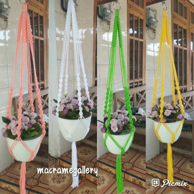 

gantungan pot tali kur / tali katun
