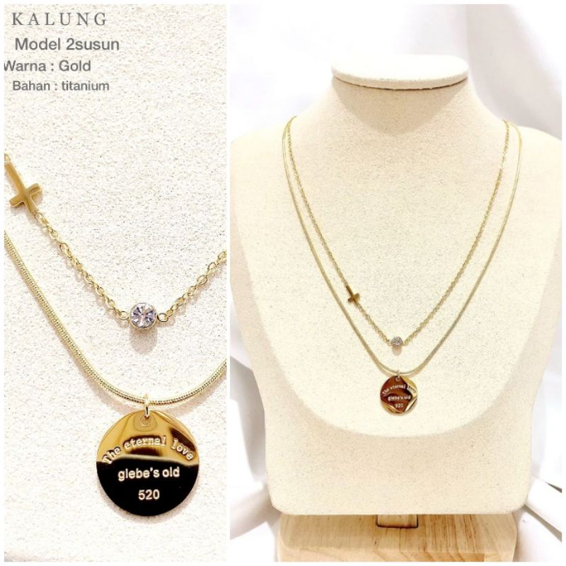 Kalung Titanium asli Premium Quality Anti karat anti alergi Stainless steel ori branded band Import K120