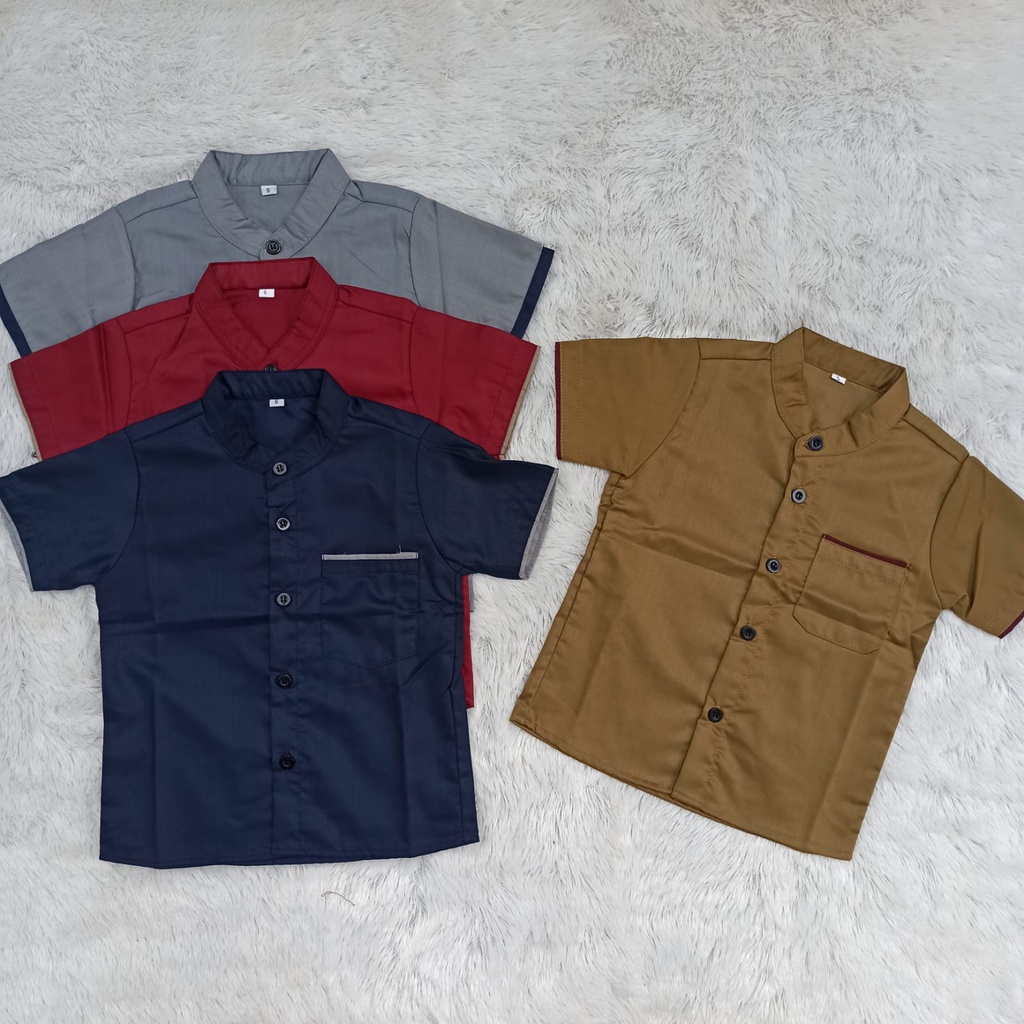 Baju Hem Anak - Koko Kurta Anak - Kemeja Anak Umur 1-13 Tahun