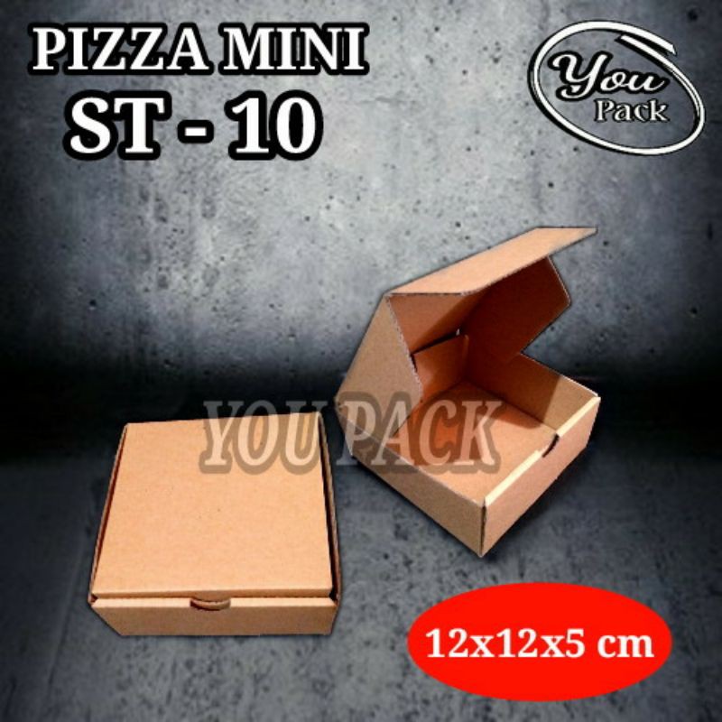 

KOTAK KARDUS PIZZA MINI ST-10 12X12X5 CM COKLAT POLOS BOX PIZZA