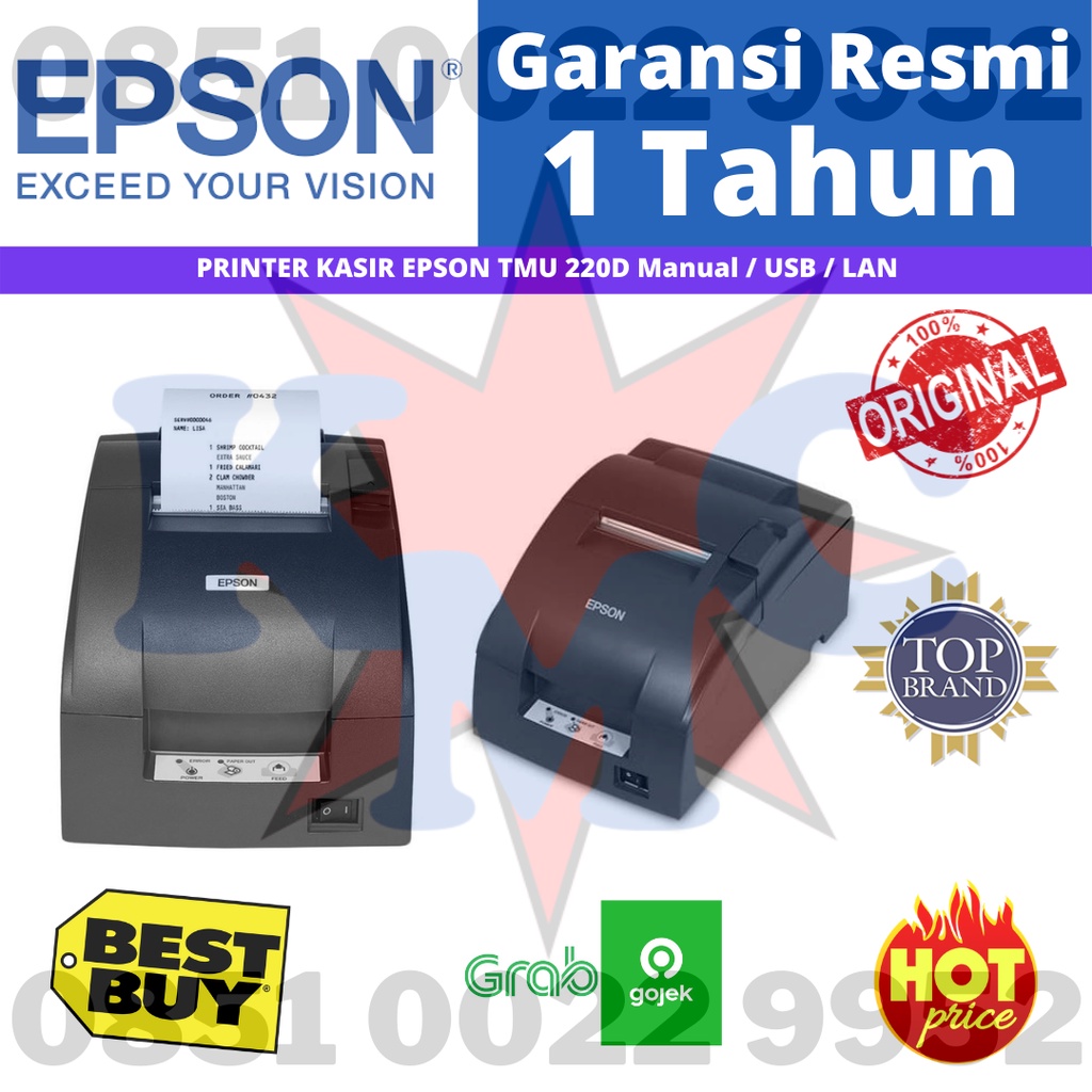 Jual Printer Kasir Epson Dot Matrix Tmu 220d Manual Cutter Shopee Indonesia 3450