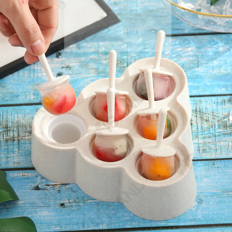 CETAKAN ICE CREAM SILICONE PUDDING JELLY / CETAKAN ES KRIM SILIKON  6 slot es loli diy