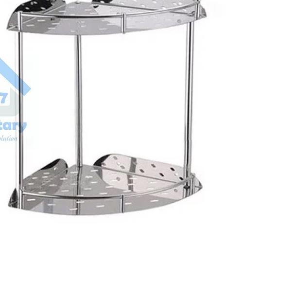 ☛ Rak Stainless Sudut 2 Susun Murah PK/ Rak Dapur Rak Kamar mandi double stainles Mandi Sabun /A45 ☝