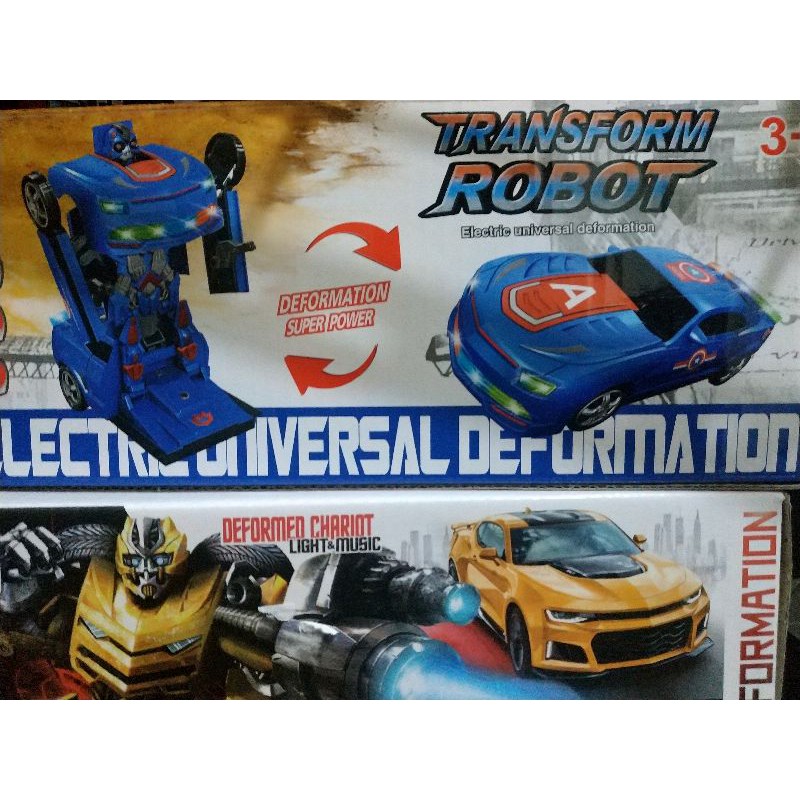 Mainan mobil Robot biru