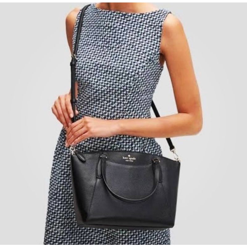 MICHAEL KORS BAG LITA MEDIUM SIGNATURE BLACK