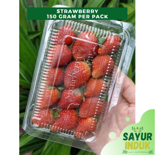 

Sayur Induk - Strawberry 150 Gram Per Pack Fresh Grade A Stroberi