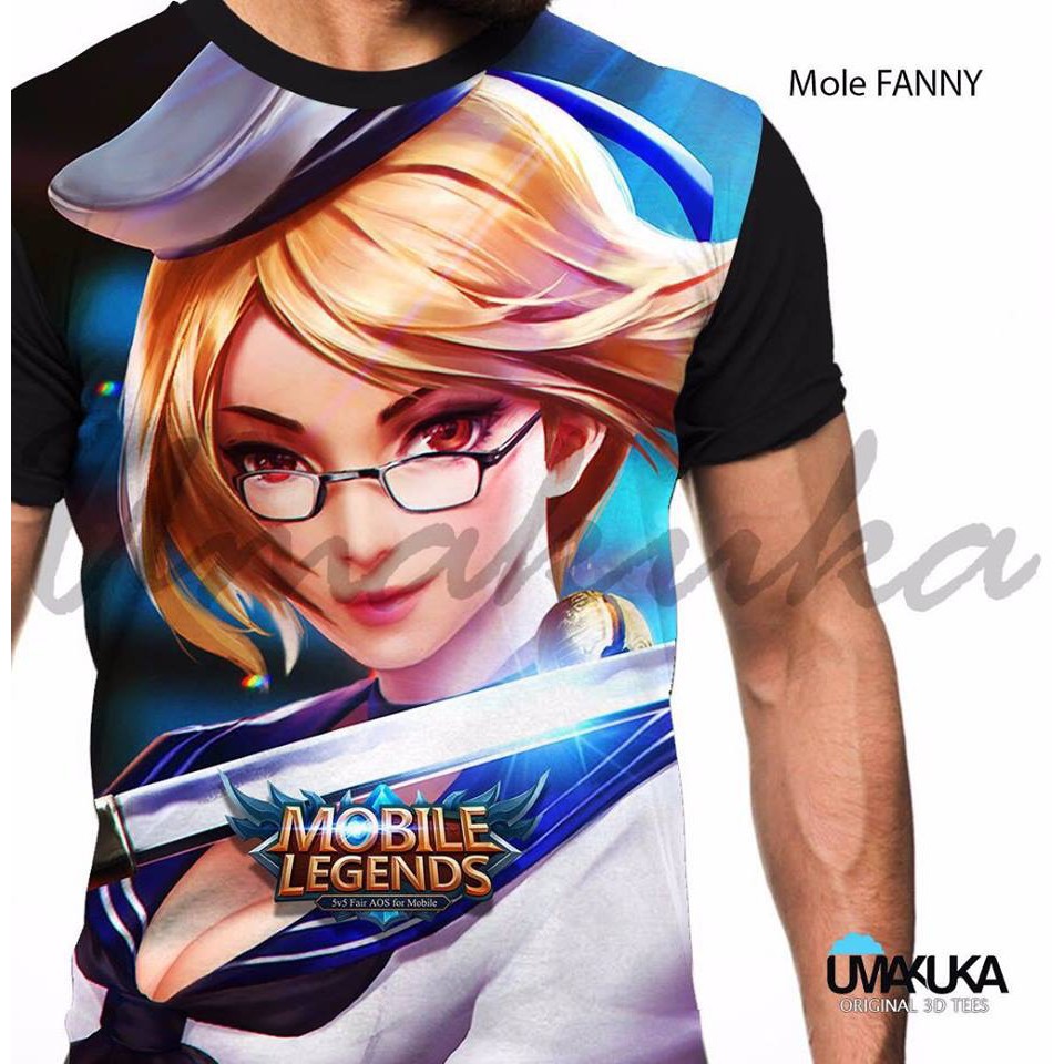 ML Fanny Epic T-Shirt Kaos Baju 3D Karakter Mobile Legends Full Print Umakuka Original Murah Unik