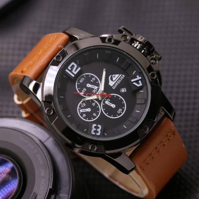 JAM TANGAN PRIA QUIKSILVER TALI KULIT