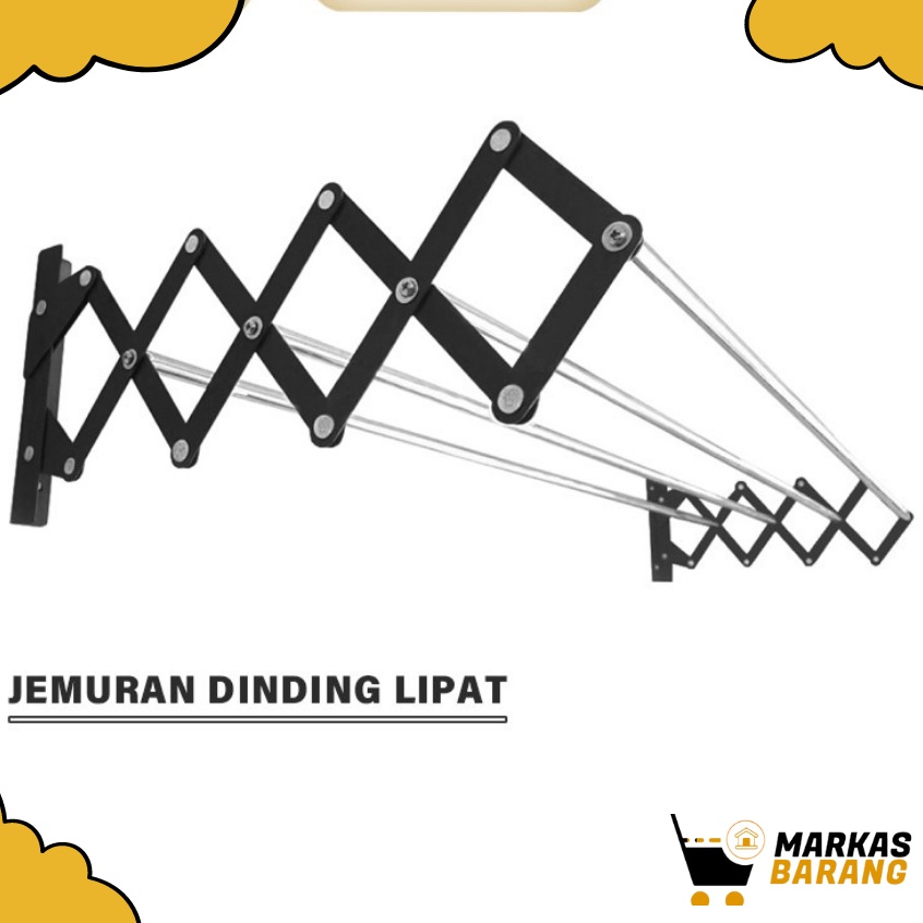 Jemuran Dinding Lipat/Jemuran Tempel Tembok Hanger Baju