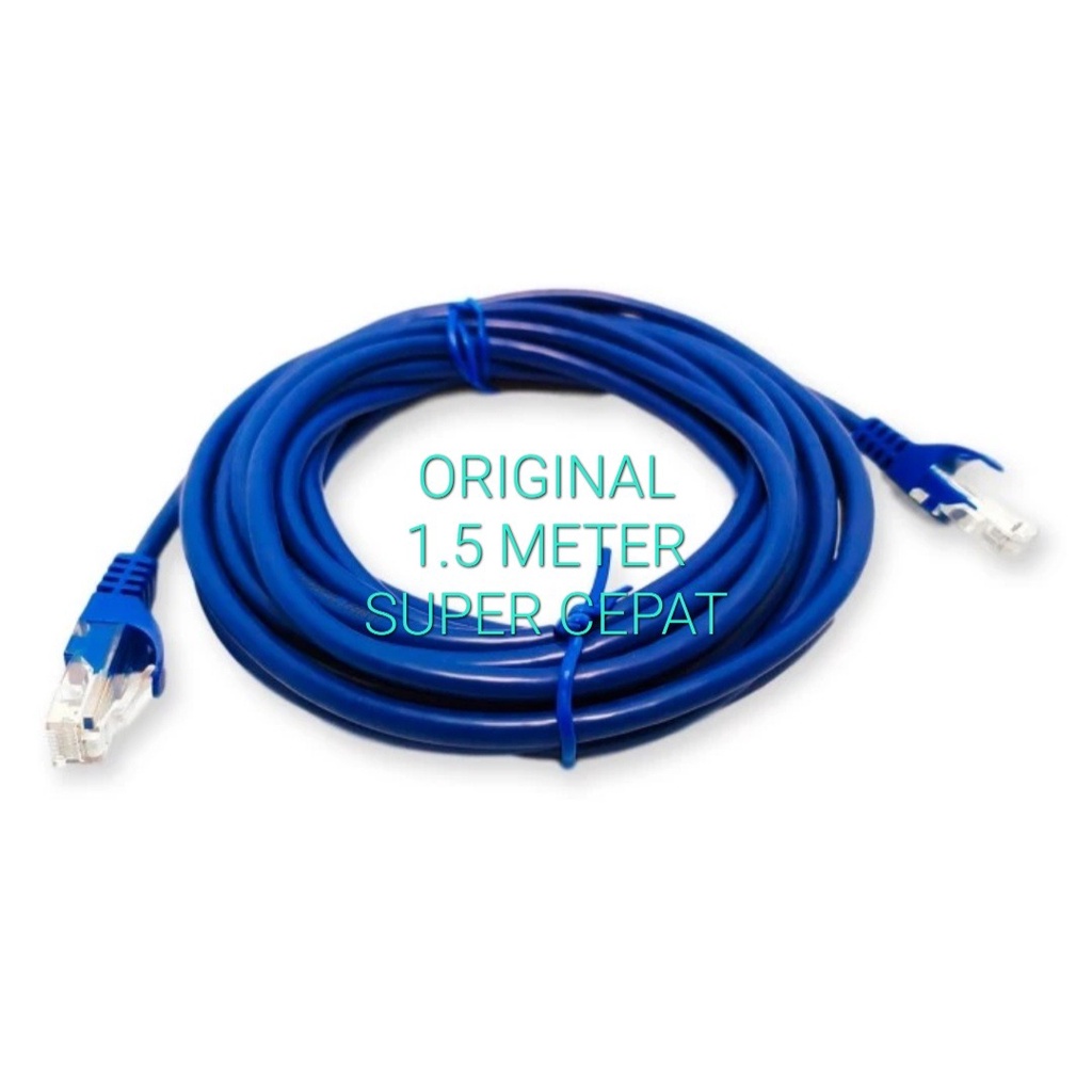 G644 KABEL LAN RJ45 1.5 METER CAT 6 UTP INTERNET LAPTOP WIFI JARINGAN KONEKTOR PLUG BOOT KOMPUTER SWITCH ROUTER MODEM COMPUTER INDIHOME FIRTSMEDIA ROUTER MODEM ASLI SUPER CEPAT ROUTER CPU  konektor wifi internet PLUG boot komputer jaringan computer switch