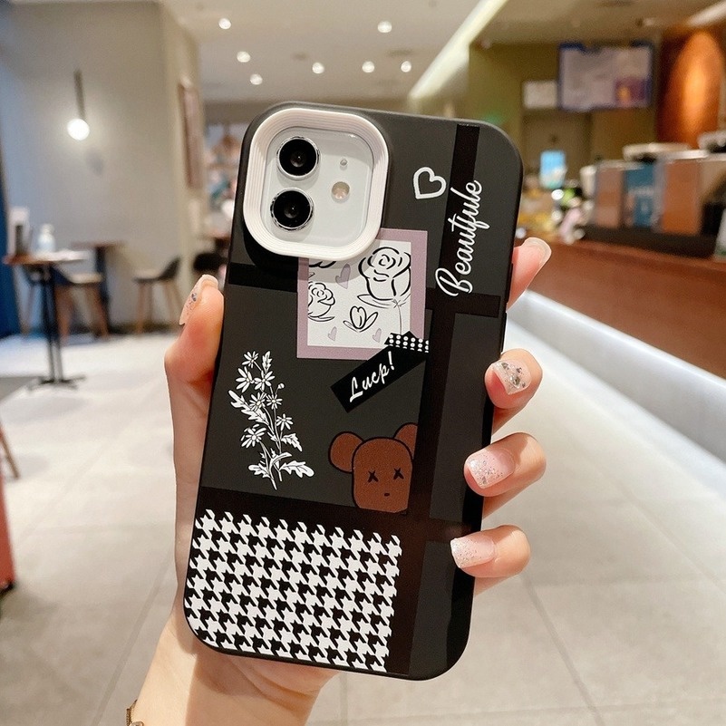 Soft Case Silikon TPU 3 in 1 Anti Jatuh Untuk iPhone 13 12 11 Pro Max X XR Xs Max 7 8 6s 6 Plus SE 2020