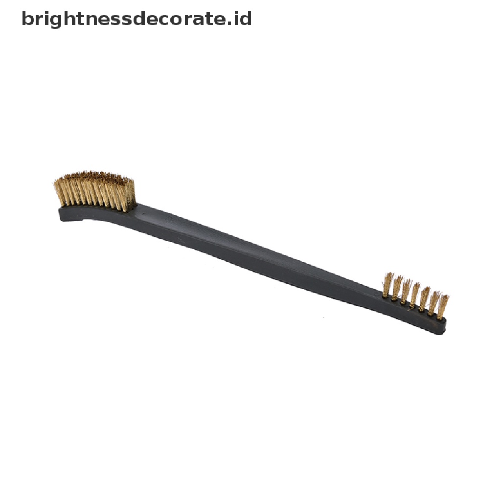 [birth] 3x Mini Wire Brush Set Brass Nylon Stainless Bristle Cleaning Tool Cleaner [ID]