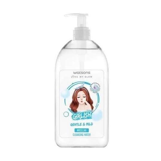 watsons micellar cleansing water 485ml botol pump