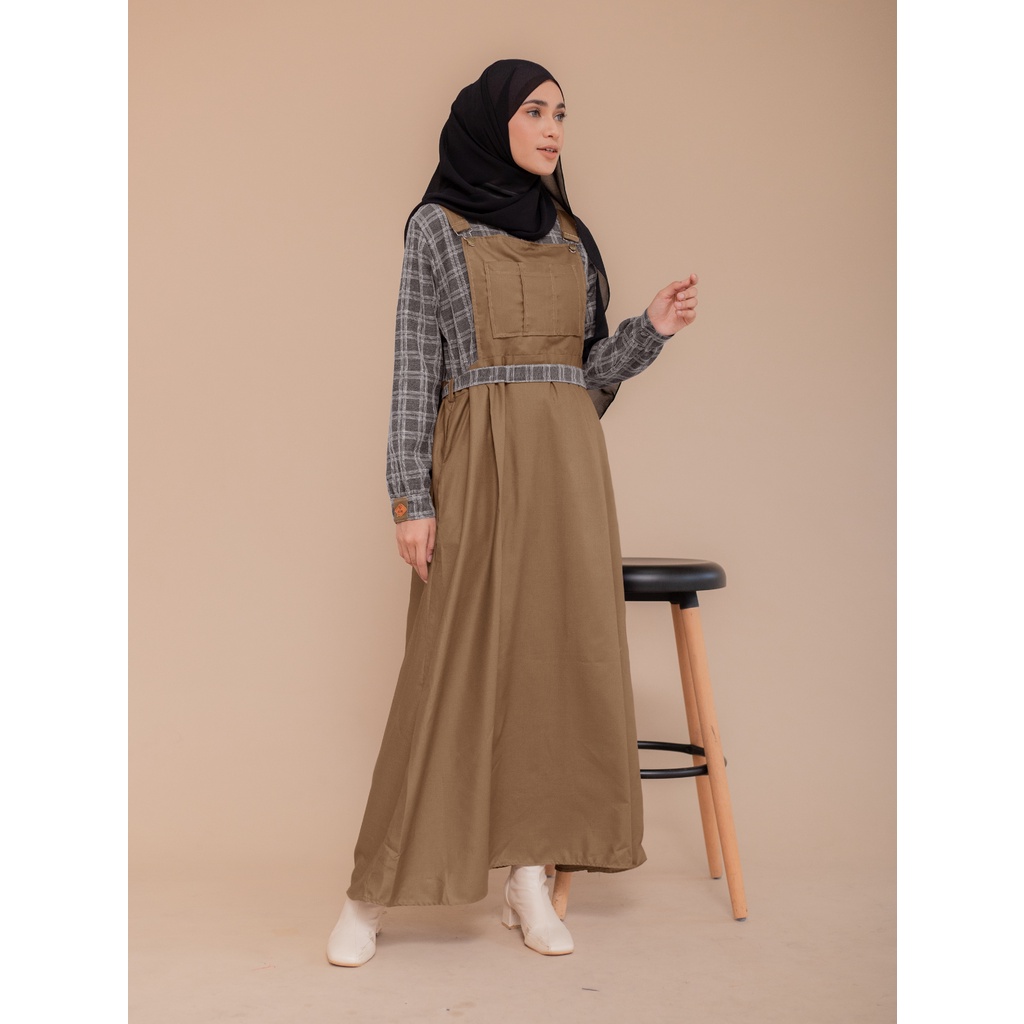 Ricis by Khayra - Retro Dress - Gamis Terbest Seller  Ria Ricis-BLACK BROZE