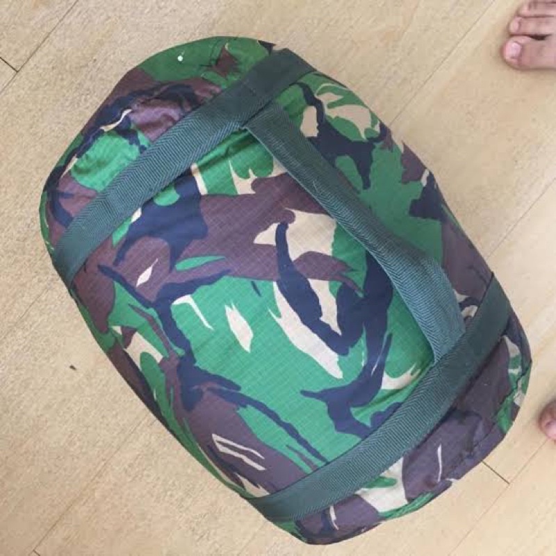 Sleeping bag jatah tni loreng tactical tebal sb kantung tidur mummy mumi sleepingbag pembian tni ori