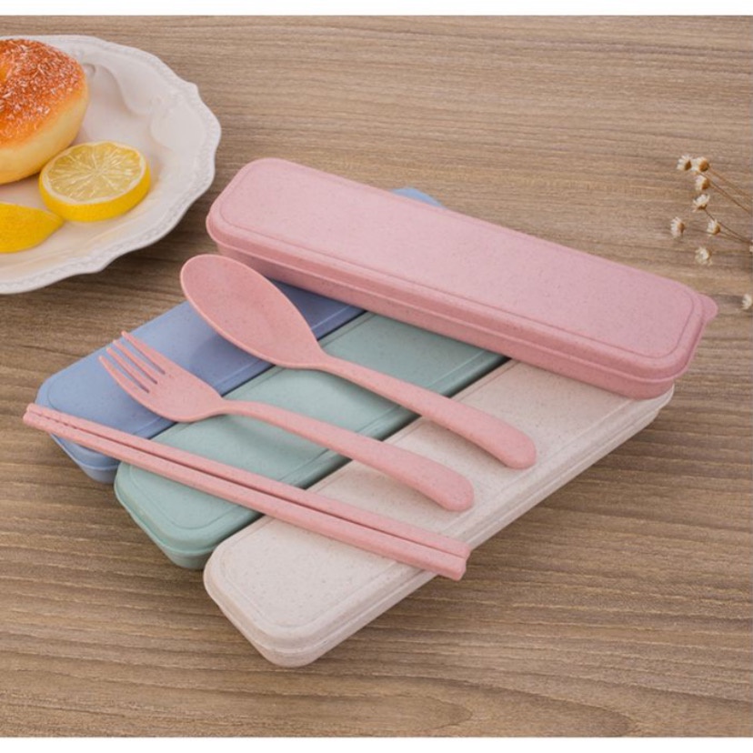 ( BISA COD ) PROMO SET ALAT MAKAN 4 IN 1 / ALAT MAKAN PORTABLE / ALAT MAKAN SET / ALAT MAKAN TRAVELING / TRAVEL CUTLERY WHEAT STRAW TABLEWARE / SET SENDOK,GARPU,SUMPIT DAN TEMPAT / SENDOK GARPU SUMPIT MURAH PASTEL / SATU SET ALAT MAKAN / ALAT MAKAN ANAK