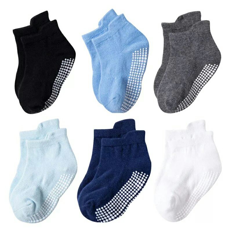 (Ganbaru) Kaos kaki Polos bayi / Kaos kaki anak antislip