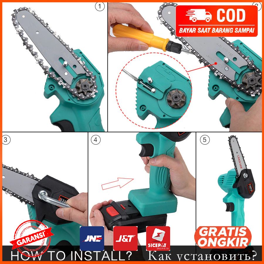 Gergaji Mesin Cordless Chainsaw 1200W D260489