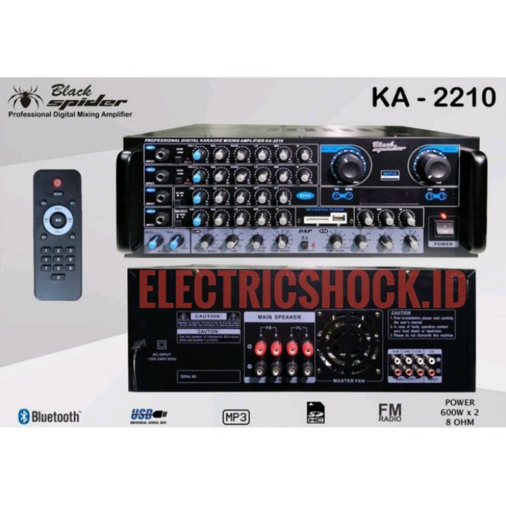 AMPLIFIER BLACK SPIDER KA 2210 / KA-2210 BLUETOOTH