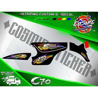 Striping C70 Striker Decal Variasi Sticker Motor Olong Bebek Jahat 16 Shopee Indonesia