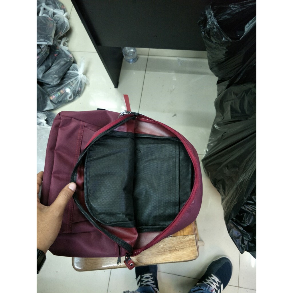 Tas Ransel Wanita Impor Original SEDNA Tas Punggung Warna Hitam Abu-Abu - BF01 - Whichone.Id