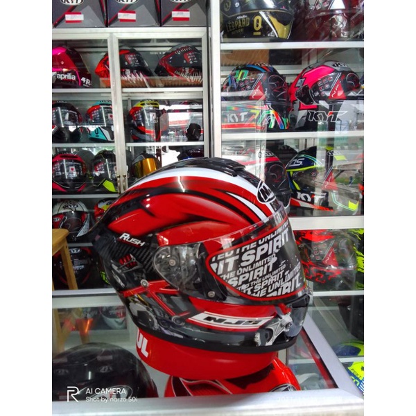 Helm Full Face NJS ZX-1 RUSH BLACK RED