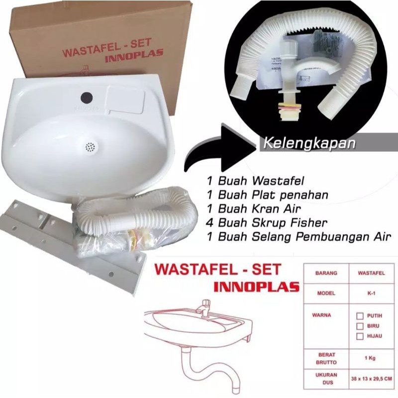 Wastafel Portable Plastik SET MURAH INNOPLAS-Tempat Cuci Tangan Praktis-WASHTAFEL PORTABLE PLASTIK