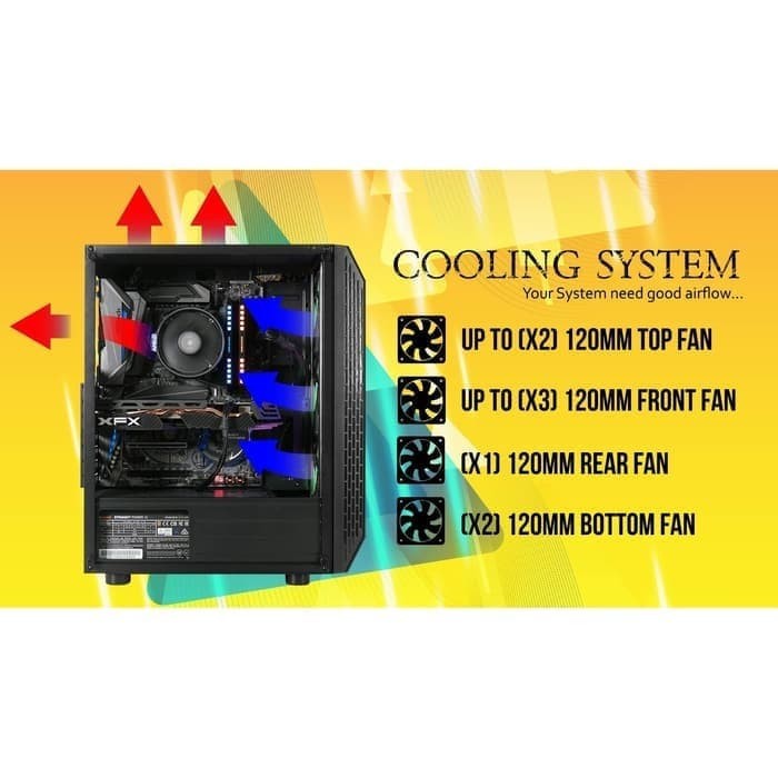 Cube Gaming Frins WHITE - Tempered Glass, ATX, 3x Rainbow RGB Fan