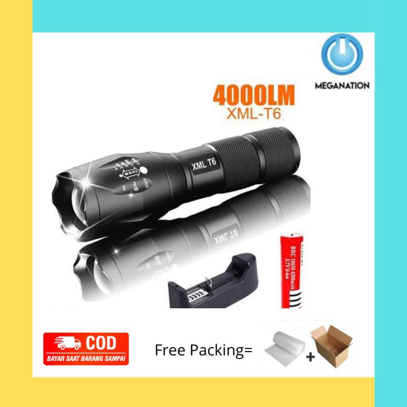 SENTER SWAT K129 OUTDOOR POLICE TAFFWARE T6 8000  LUMENS