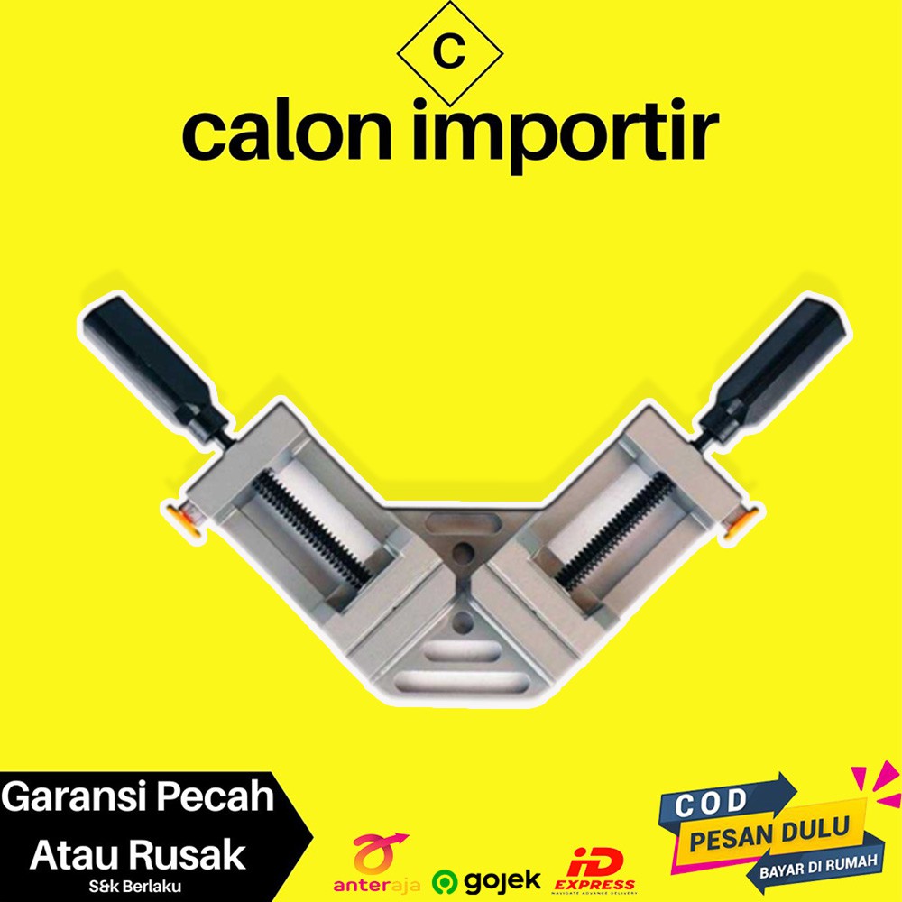 Clamp Klem Penjepit Sudut Siku Frame Bingkai Kaca Kayu Saat Di Lem 90 Derajat Multifungsi Alumunium