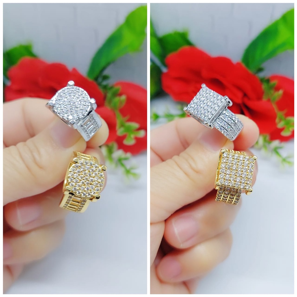 Cincin permata lapis emas pehiasan xuping jewelry 0100-0103