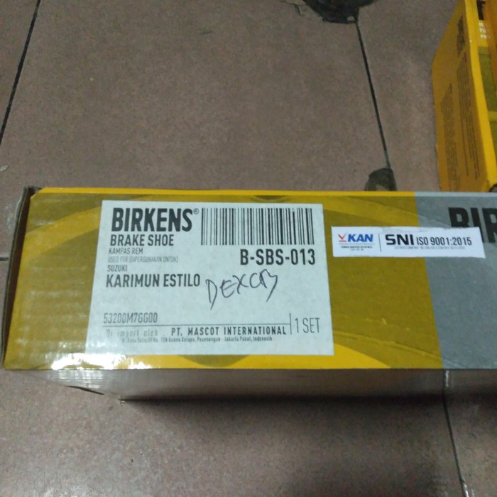 kampas rem belakang suzuki karimun estilo