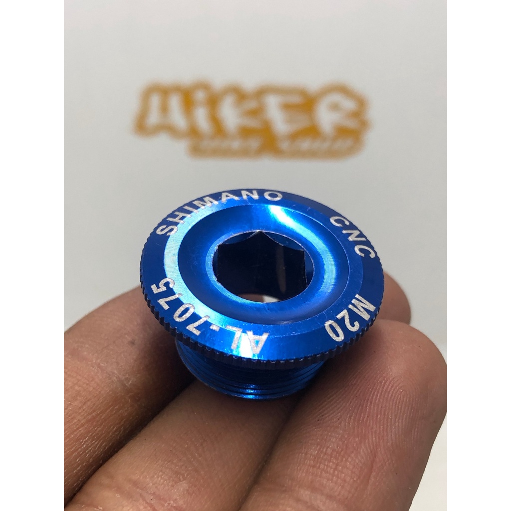 Baut Crank Bolt Nut MTB Seli Sepeda Lipat Non Merk Untuk Crank Shimano Ukuran M20 Bahan Alloy Bekas 