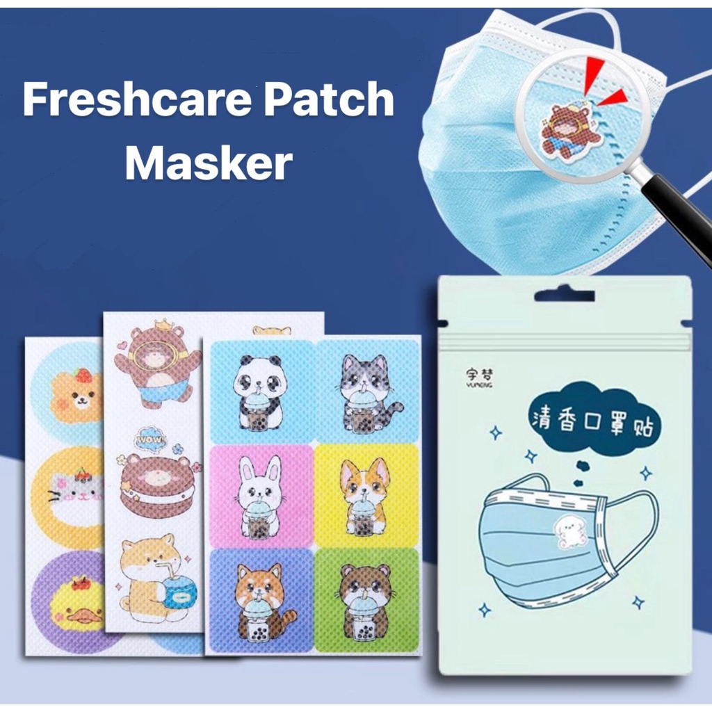 [COD] 36pcs Stiker Masker Aroma Patch Masker karakter Lucu Wangi Fresh Care