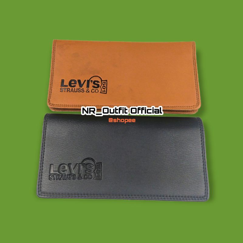 Dompet Panjang Pria Kartu Lipat Banyak Slop Levi's Tanpa Kardus