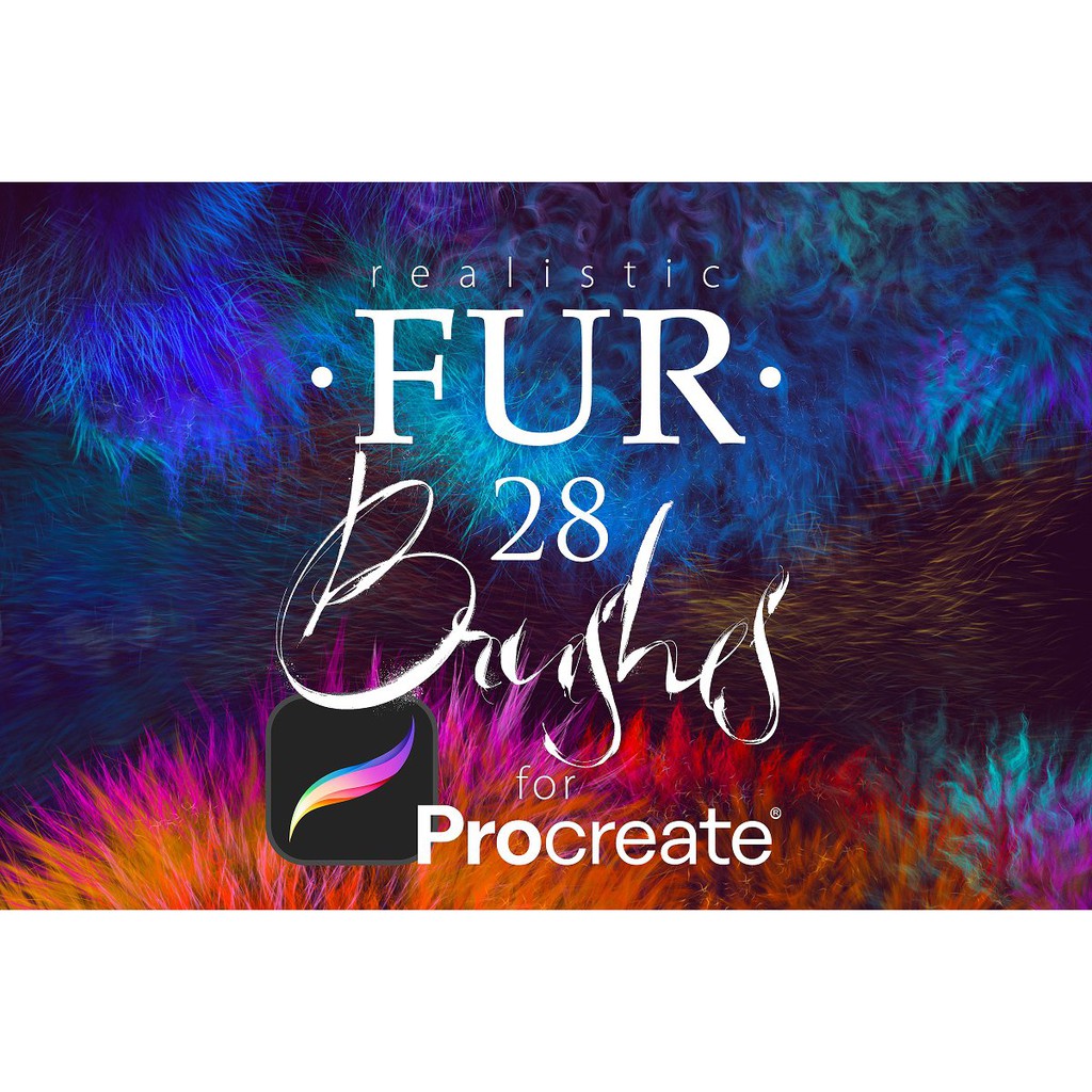 28 Realistic FUR Brushes - Procreate