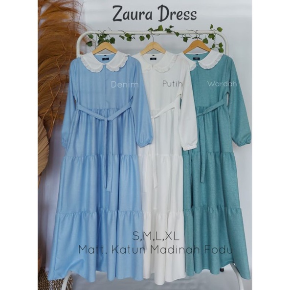 Gamis katun Madina zaura / gamis katun Madina Syar'i / gamis susun rempel