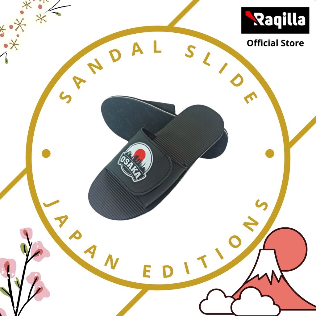 Sandal Slide Pria Sandal Tulisan Japan Editions Tokyo Osaka sendal distro jepang