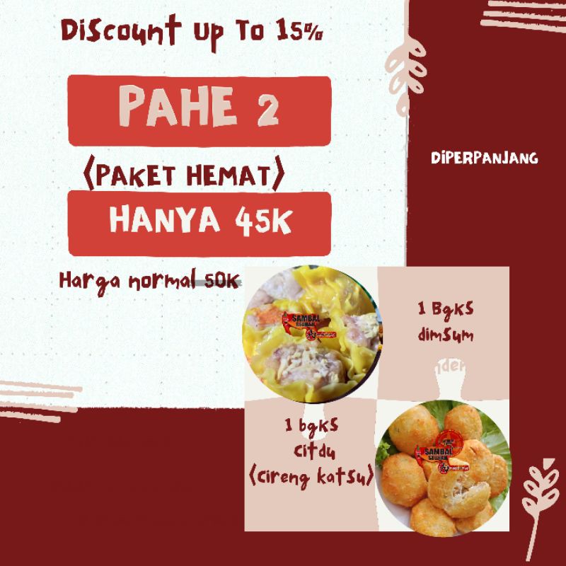 

PAket HEmat2 (Dimsum Frozen + Cireng katsu Frozen