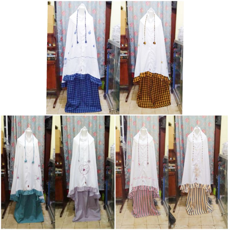 v mukena  original imamah pondok pesantren santri santriwati Gontor Putri