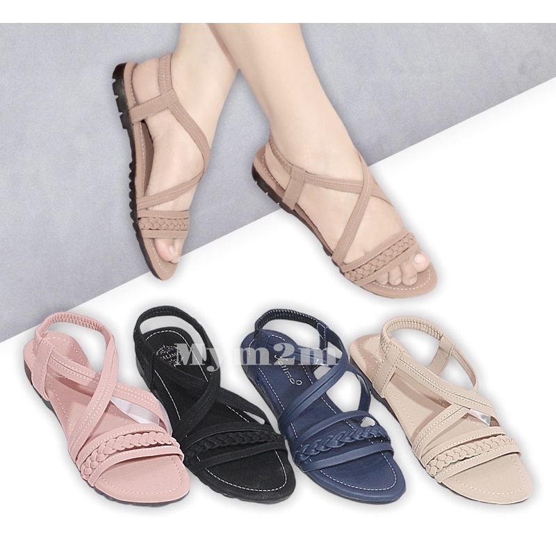 Mym2m Olivira Sandal Wanita Sandal Tali Sandal Flat