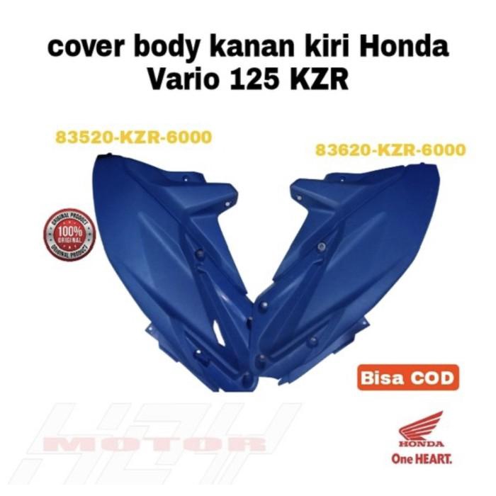 (H) cover body kanan kiri motor Honda vario 125 kzr warna biru