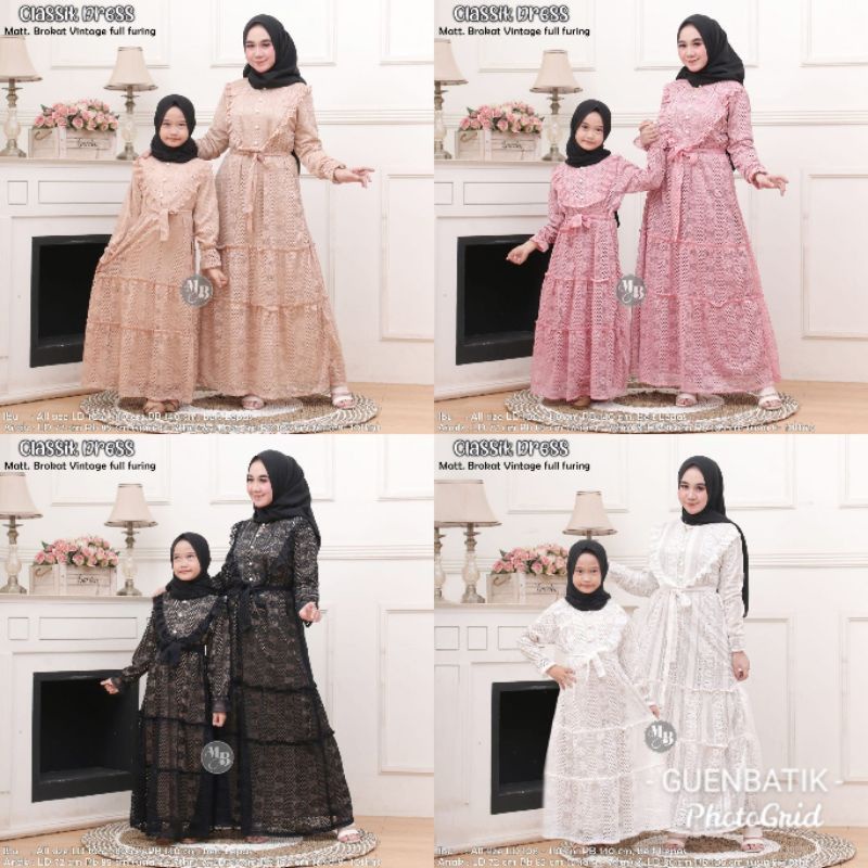 CLASSIC DRESS MOM N KIDS BISA COUPLE LAN