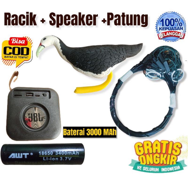 RACIK GANTUNG RUAK2 SIAP PAKAI | SPEAKER PIKAT baterai 3000mah + Racik ruak2 COD