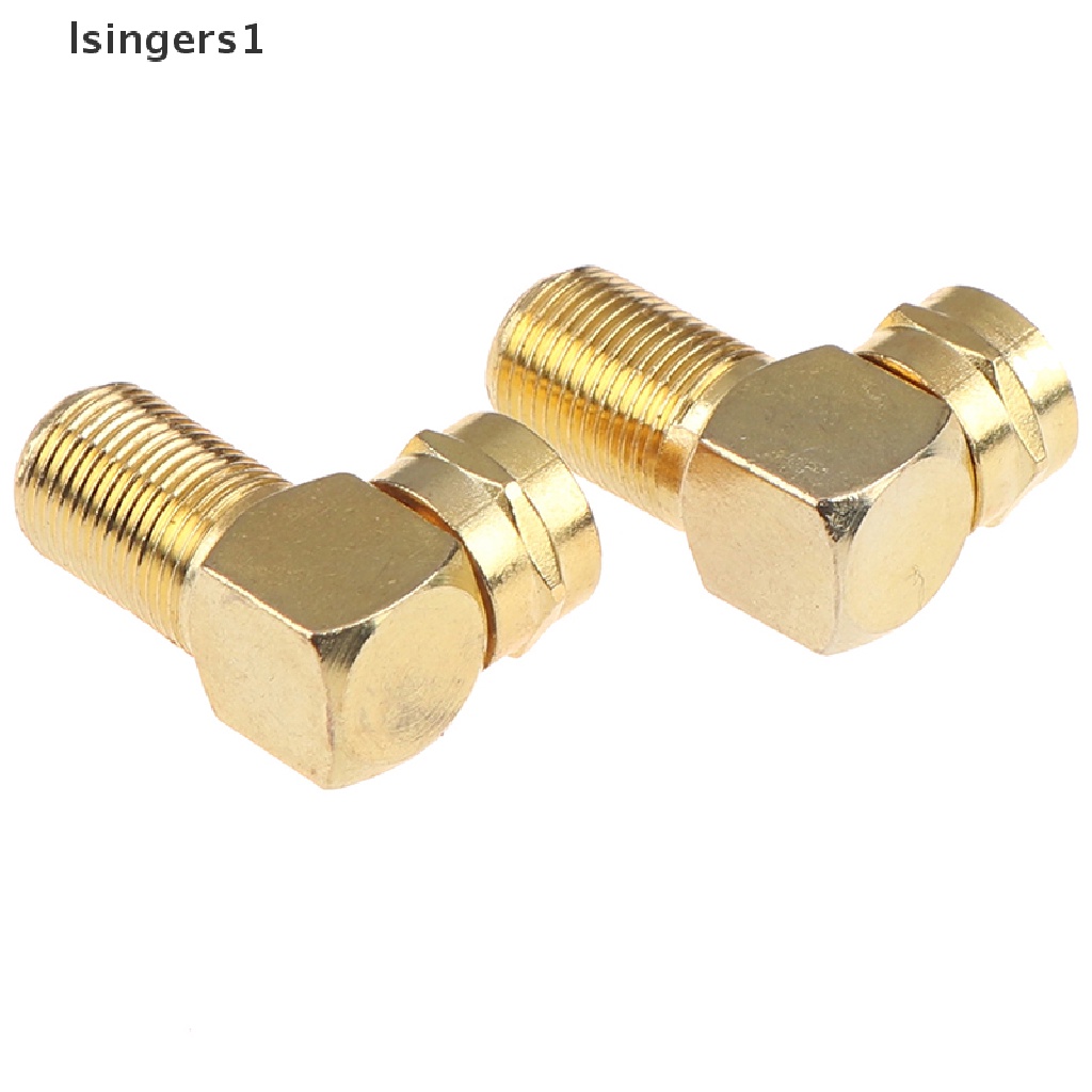 (lsingers1) 1pc adapter jack f male Ke female Sudut Kanan 90 Derajat Bahan Tembaga Untuk tv