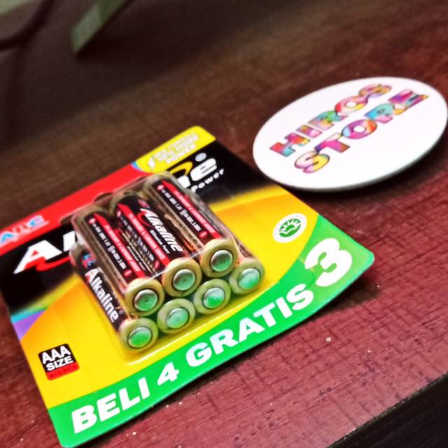 Batre Alkaline Kecil AAA Beli 4 Gratis 3 | Baterai ABC Jam Dinding Remot Tv Original.