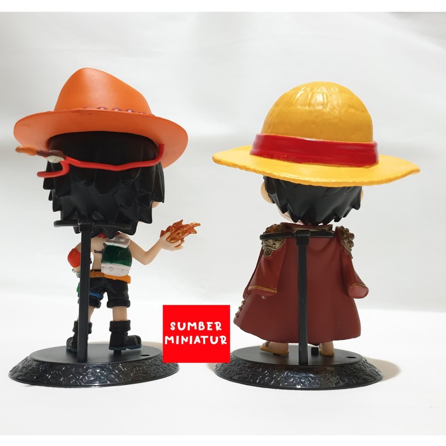 pajangan hiasan kue ACTION FIGURE One Piece Ace - Luffy Tinggi 14cm